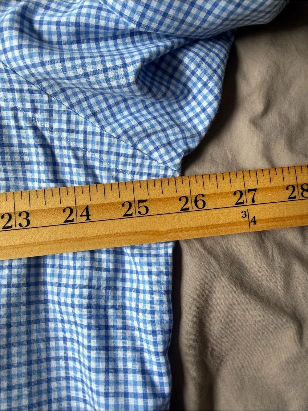 Ralph Lauren Mens Light Blue Button Down Checkered Shirt Size XL 100% Cotton